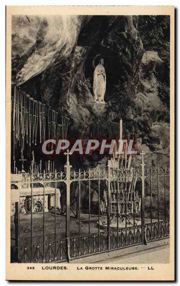 CPA Lourdes La Grotte Miraculeuse