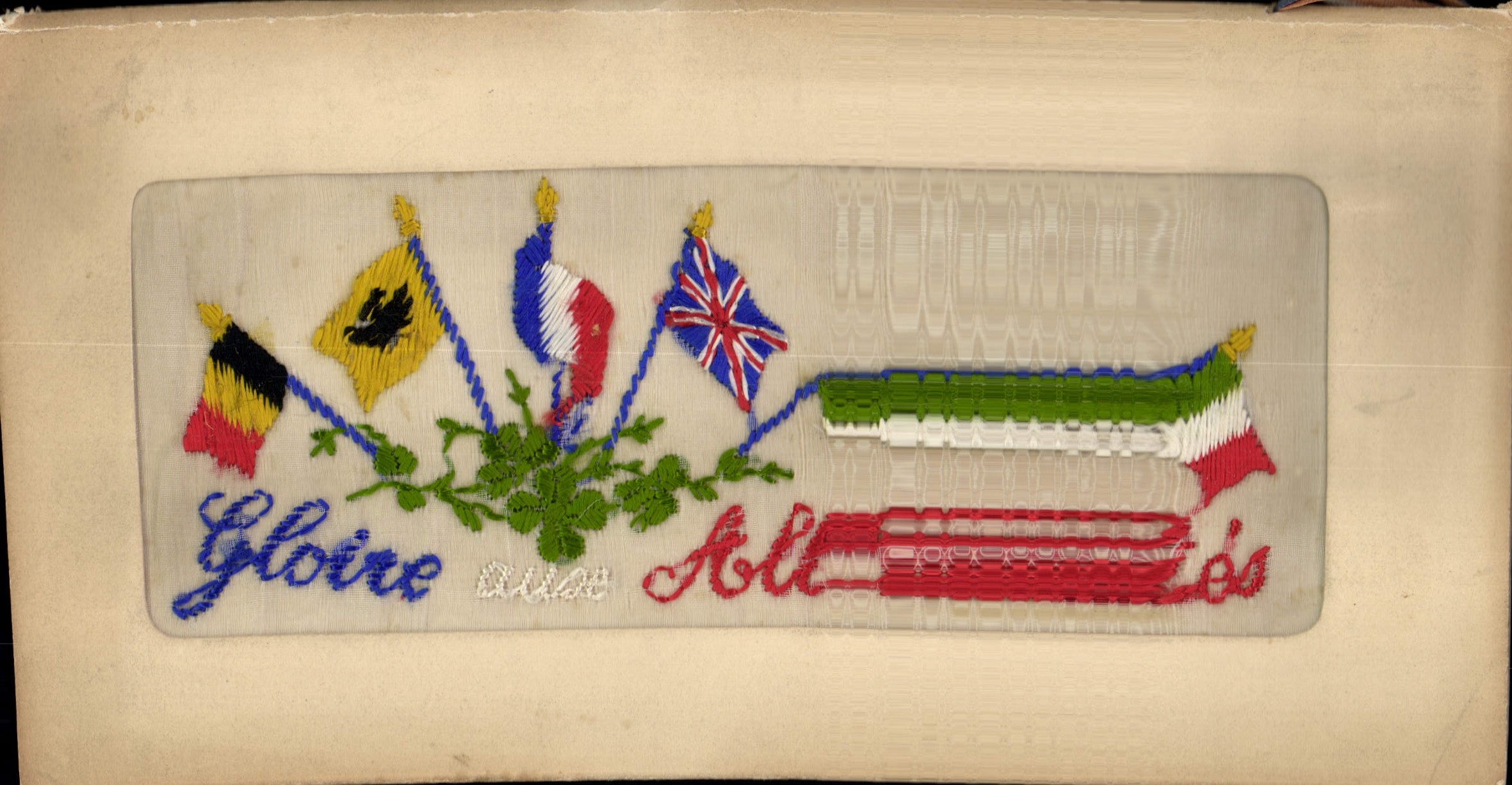 CPA Brodee Fantaisie Gloire aux Allies Militaria 