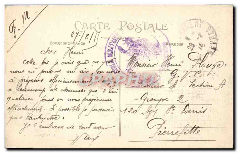 Saint-Maixent — Entrée de la Sèvre — J. Gaudin édit. — Verso