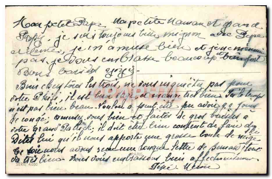 CPA Fantaisie Enfant — Rückseite