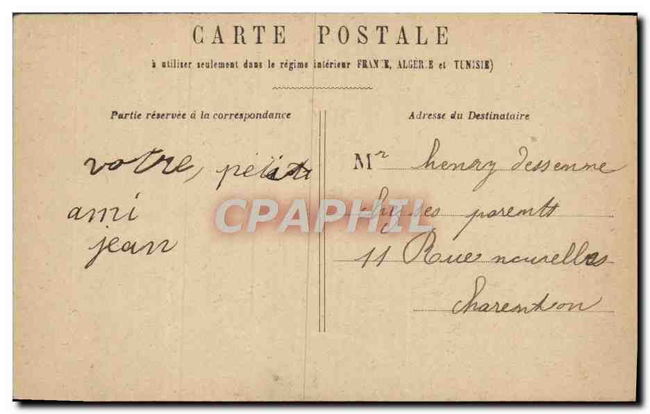 CPA Fantaisie Enfant — Verso