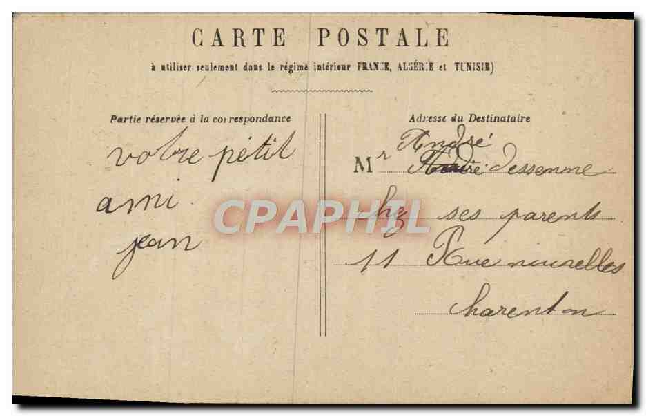 CPA Fantaisie Enfant — Rückseite