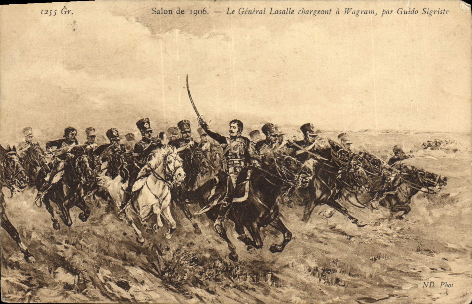 Le Général Lasalle chargeant à Wagram — Salon de 1906 — par Guido Sigriste