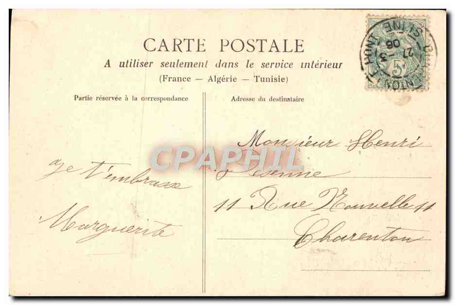 CPA Le Clairon Enfant Militaria — Rückseite