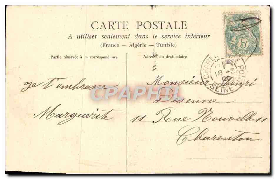 CPA Le Clairon Enfant Militaria — Verso