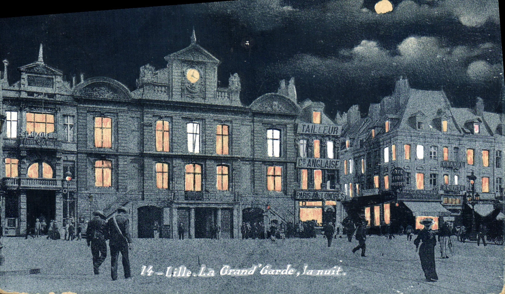 CPA Lille La Grand Garde La nuit