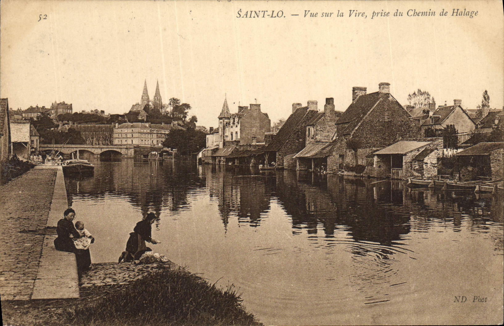 Saint-Lô — Vue sur la Vire, prise du Chemin de Halage — ND Phot