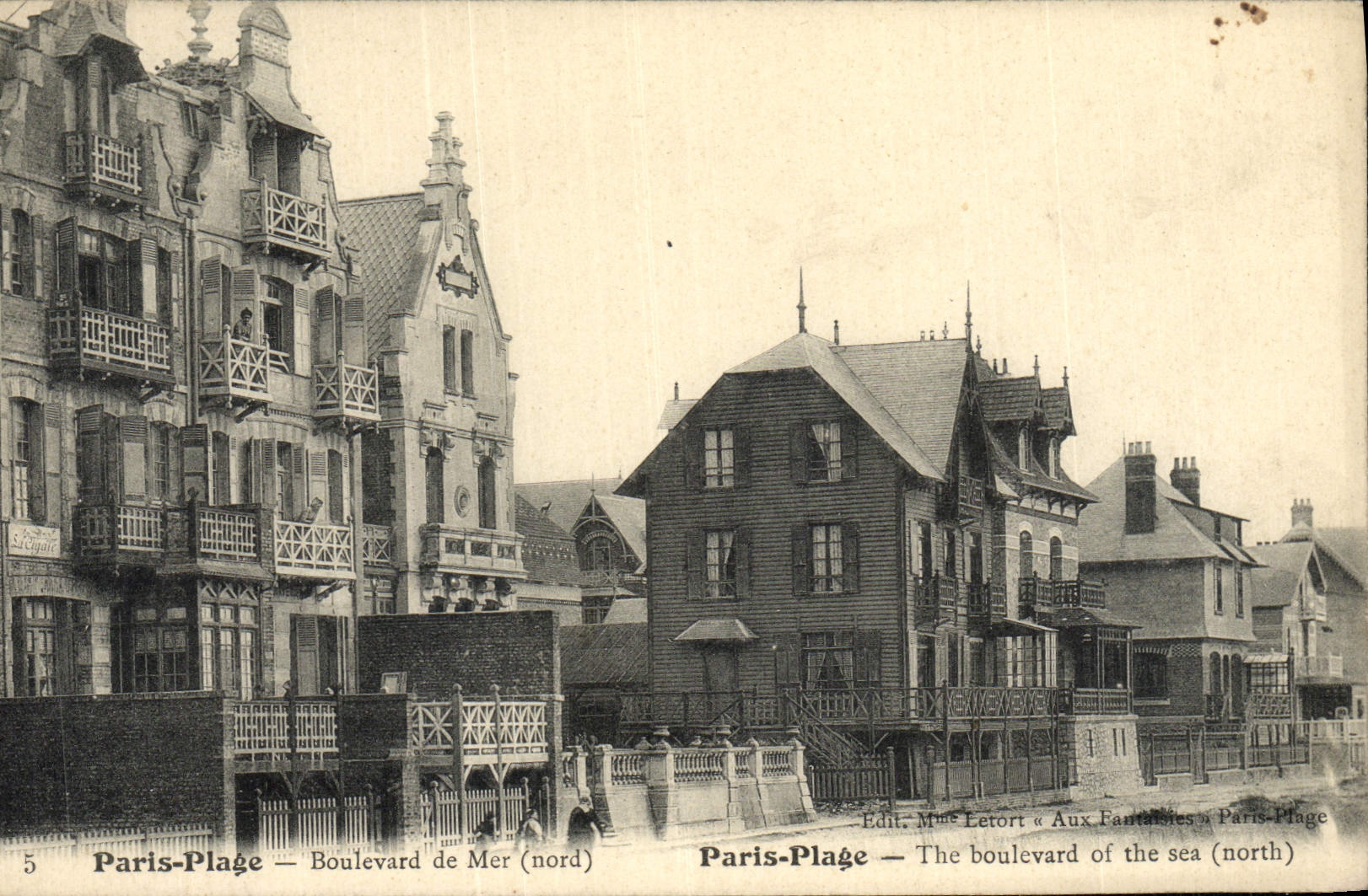 Paris-Plage — Boulevard de Mer (nord) — Verlag von Mme Letort « Aux Fantaisies »