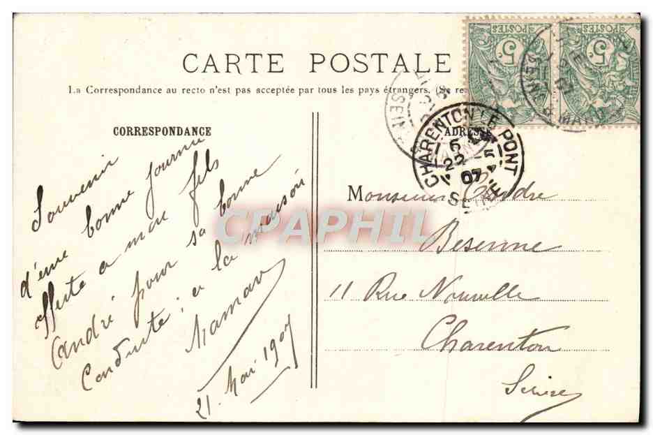 CPA Attaque Du Courrier De Lyon Le 8 Floreal An 4 28 mars 1796 — Rückseite