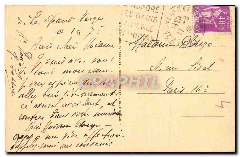 CPA Saint Honore Les Bains Un Coin Du Desert — Rückseite