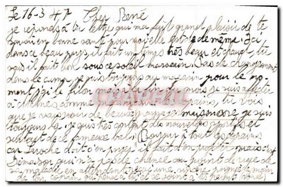 CPA Casablanca Eglise Du Sacre Coeur — Verso