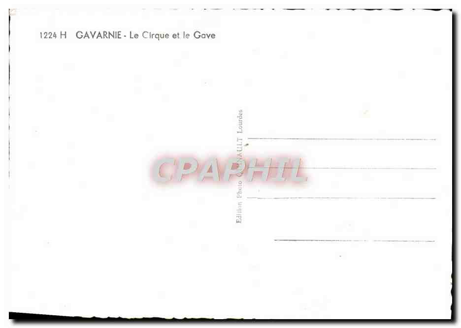 CPM Gavarnie Le Cirque Et Le Gave — Verso