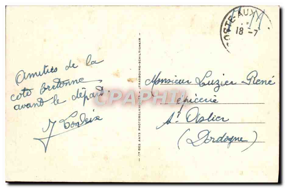 CPA La Baule Le Casino — Verso