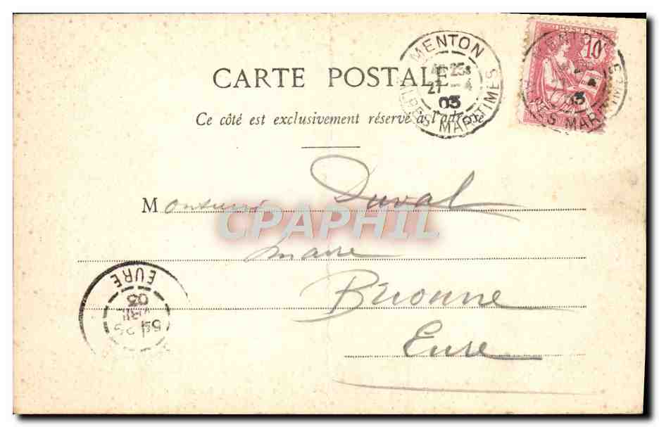 La Turbie — Rack Railway — Edition Guetta, photo Nice, n° 561 — Back