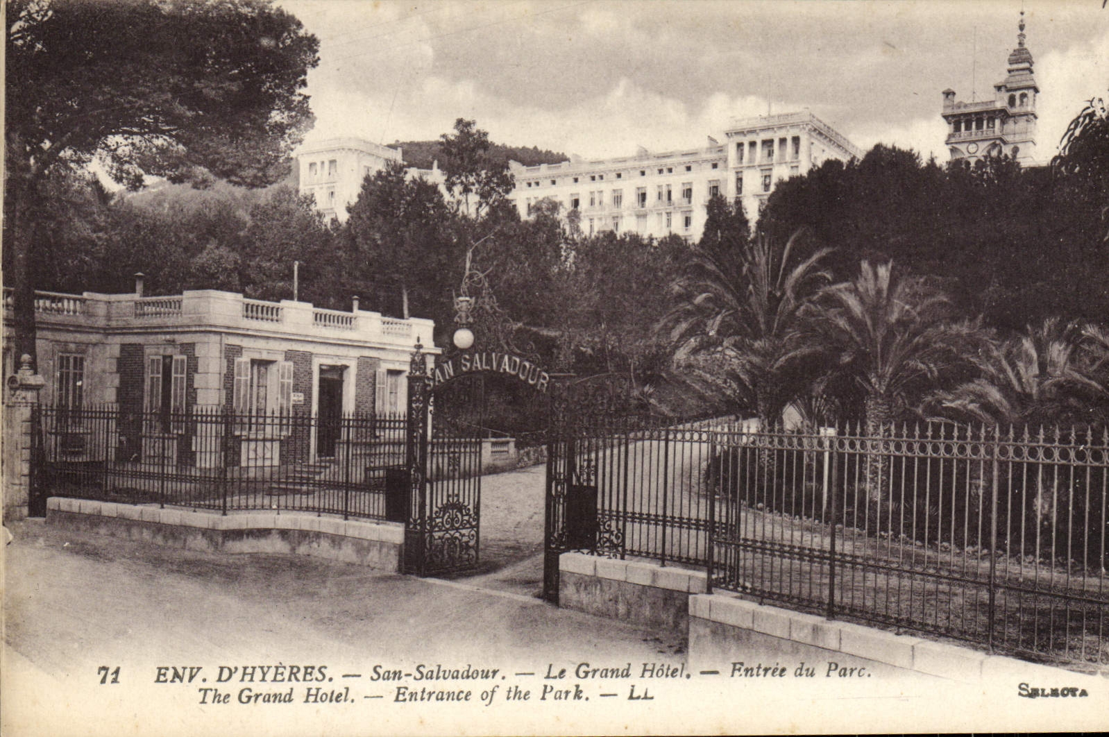 San-Salvadour — Das Grand Hotel — Eingang zum Park — Selbota