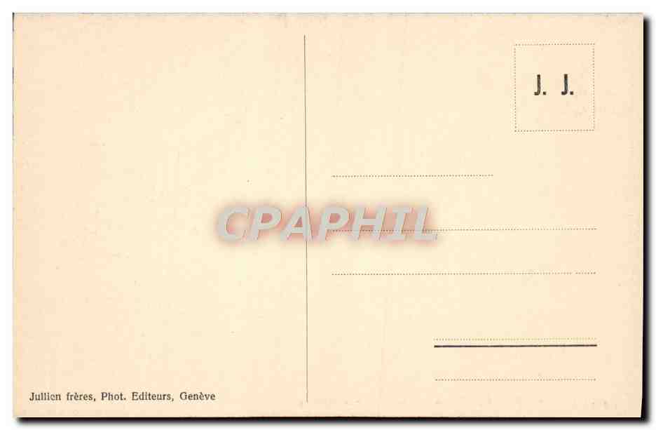 Chamonix — Le Chapeau et les Aiguilles Rouges — J.J. 6644 — Verso