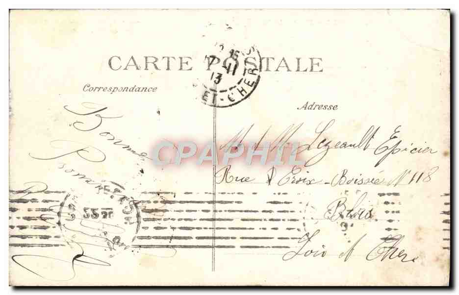 CPA Paris Place De La Republique — Rückseite