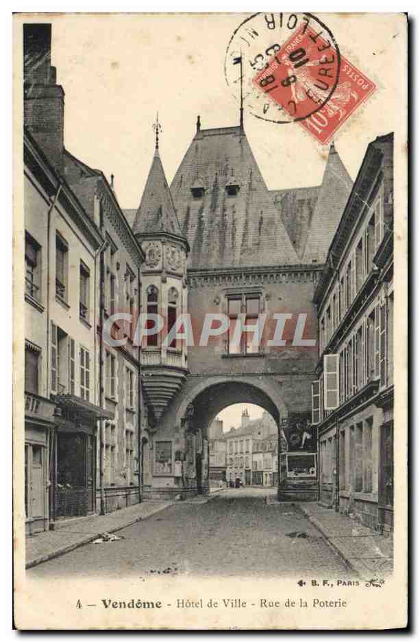 CPA Vendome Hotel de Ville Rue De La Poterie