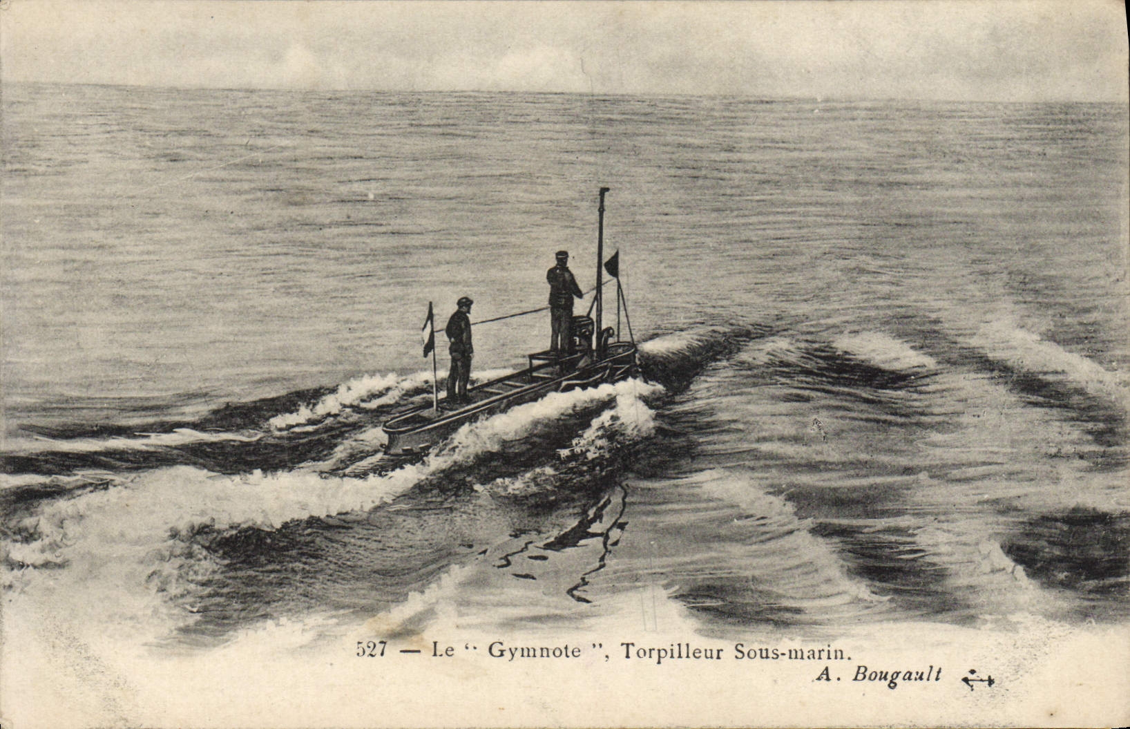 CPA Le Gymnote Torpilleur Sous Marin Sous-marin