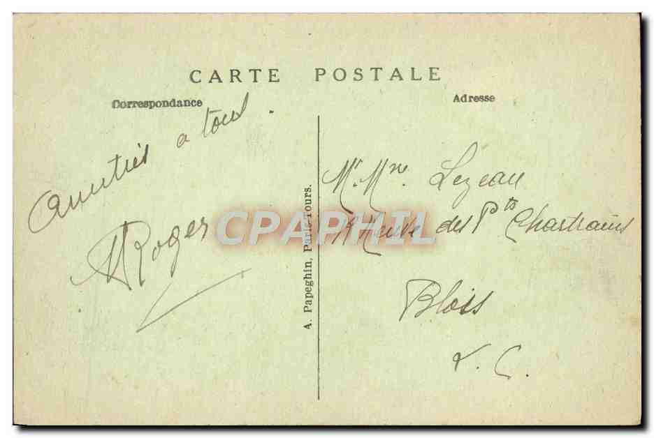CPA Montrichard Le Chateau Feodal Et I'Eglise — Rückseite