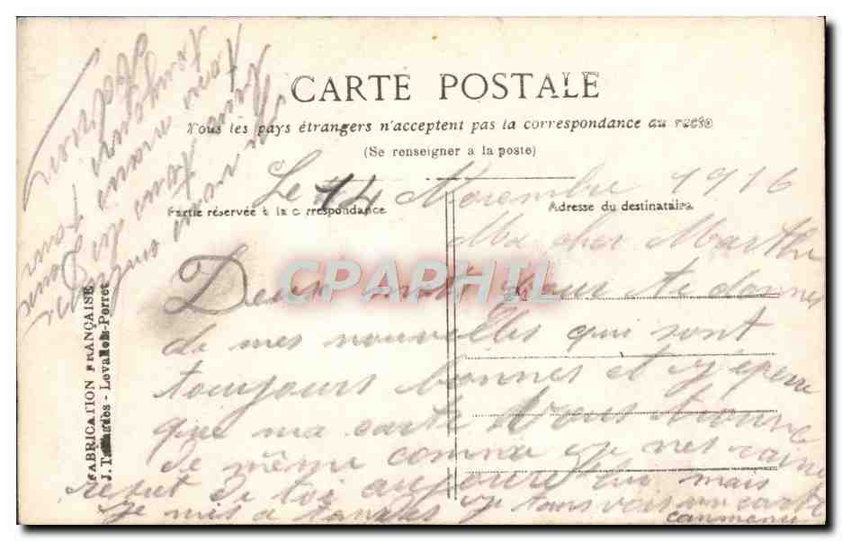 CPA Fantaisie Femme Soldat Militaria — Rückseite