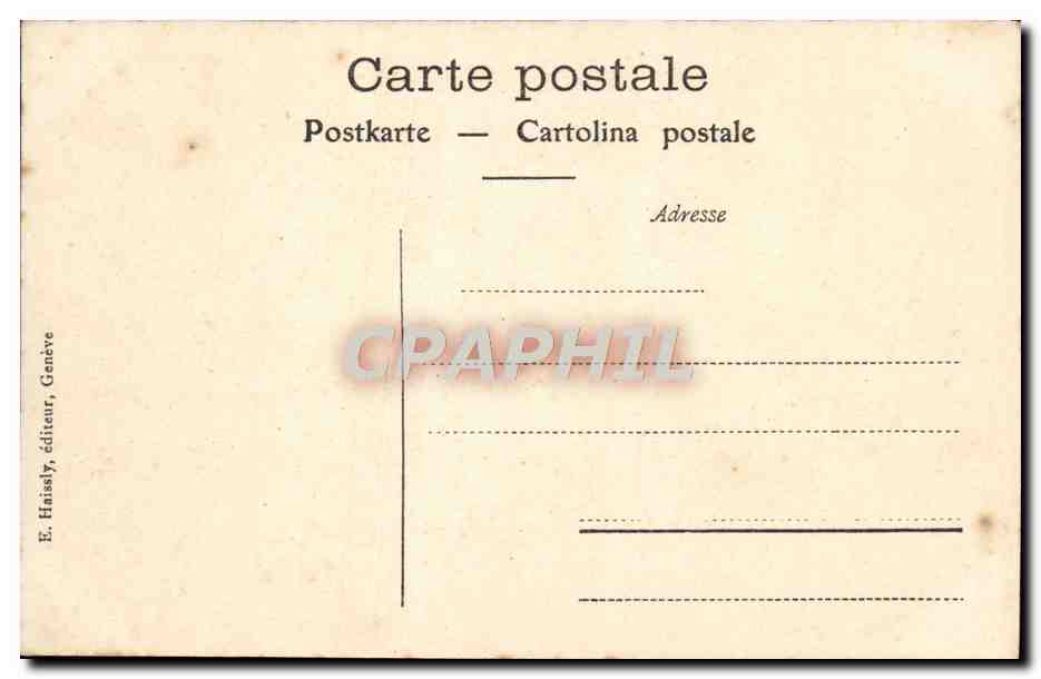 CPA Geneve La Gare Tramway — Verso