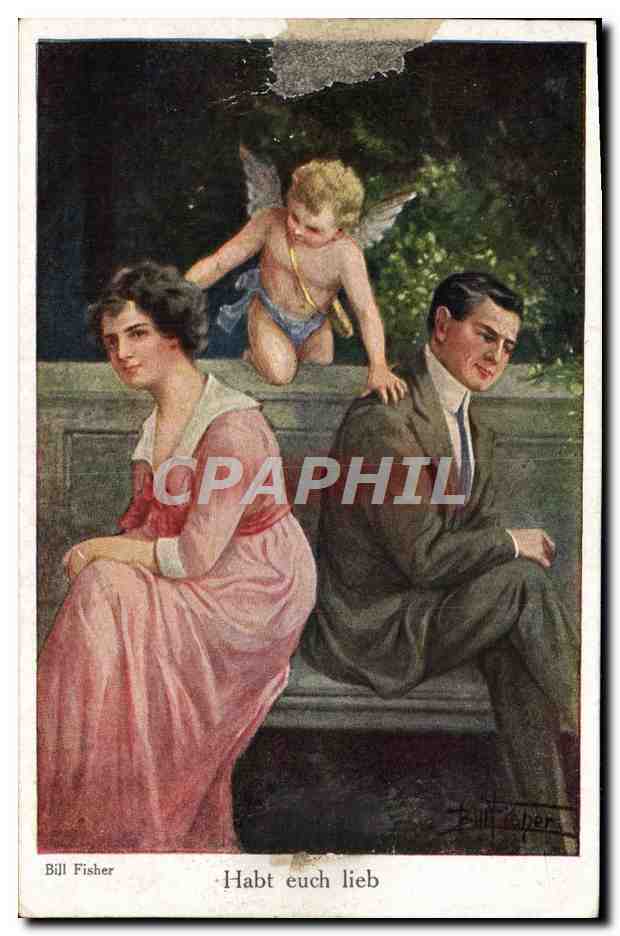 CPA Fantaisie Femme Ange