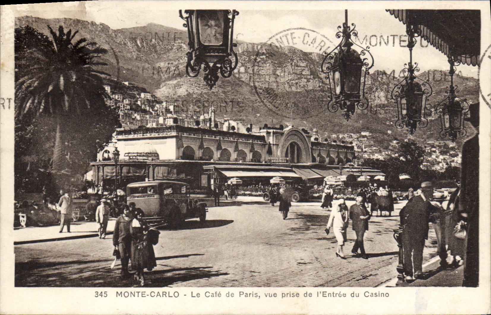 Monte-Carlo — Le Café de Paris, vue prise de l'Entrée du Casino — Édition Grimaldi, n°345
