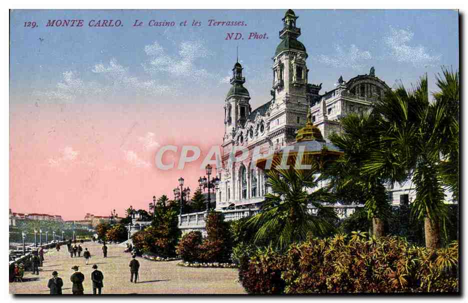 CPA Monte Carlo Le Casino Et Les Terrasses