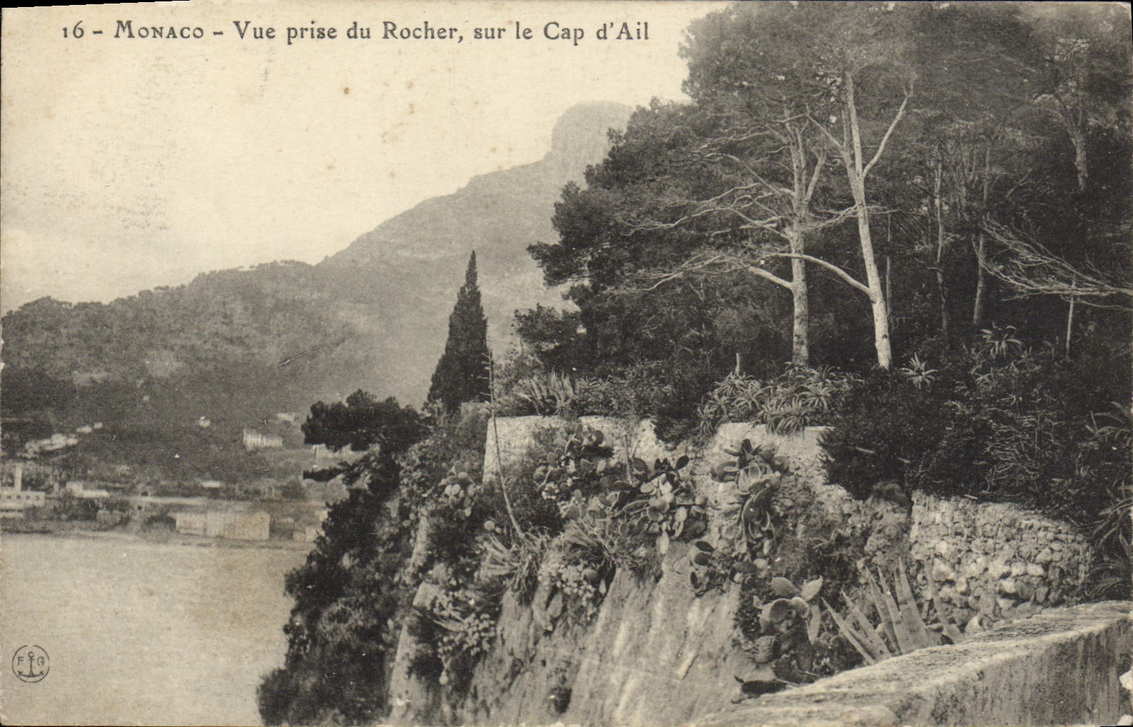 CPA Monaco Vue Prise Du Rocher Sur Le Cap D'Ail