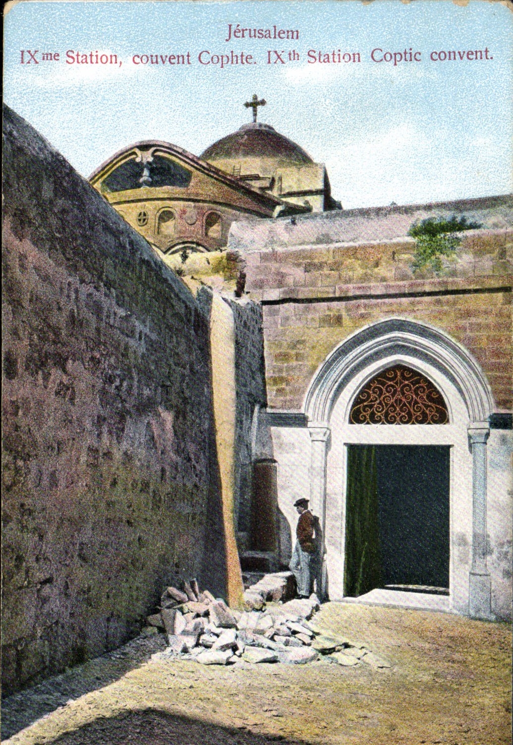 CPA Jerusalem Station Couvent Cophte