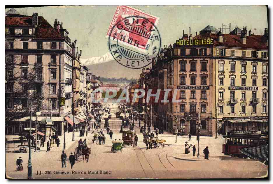CPA Geneve Rue Du Mont Blanc