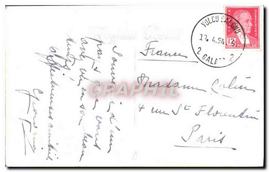 CPA Istanbul Aya Sofya Muzesi — Verso