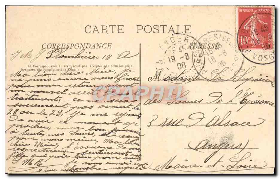 CPA Plombieres Les Bains Bain Romain — Rückseite