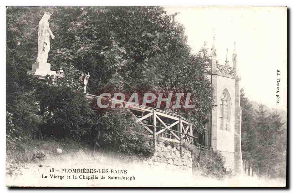 CPA Plombieres Les Bains La vierge et la chapelle de Saint Joseph