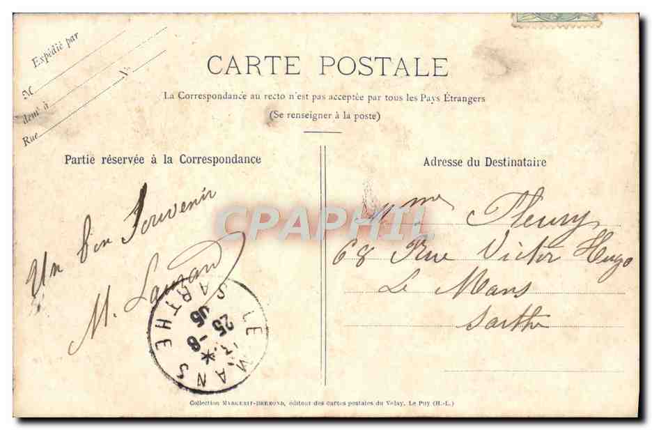 CPA Le Puy La Place Du Breuil — Rückseite