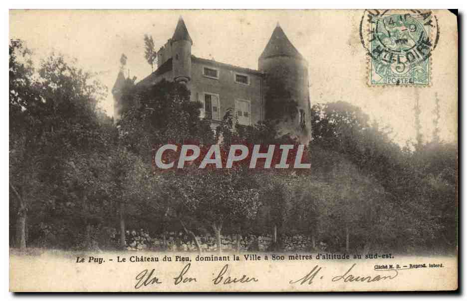 CPA Le Puy Le Chateau Du Pleu Dominant La Ville