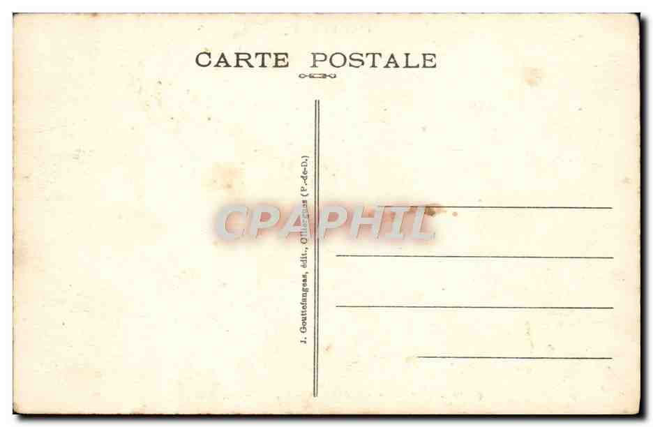 Le Puy-de-Dôme — Vue du sommet — J. Goutelanges, édit., Olliergues (P.-d.-D.) — Rückseite