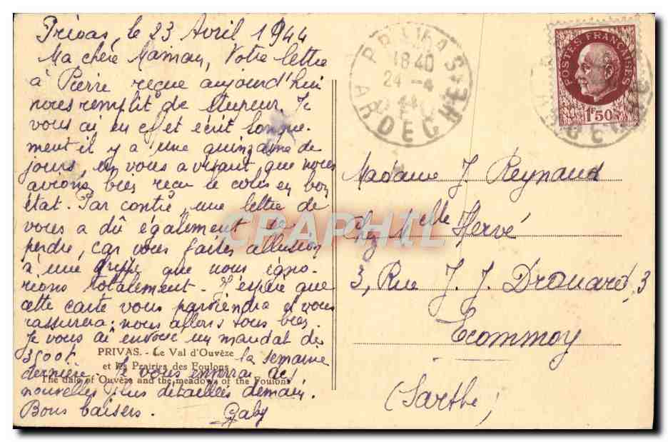 Prévias — Le Val d'Ouvèze et les prairies des Eoulons — éditeur Bouillar — Verso