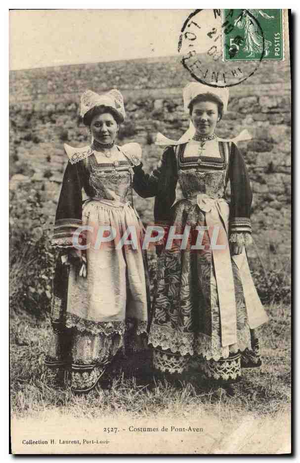 CPA Costumes De Pont Aven Folklore 