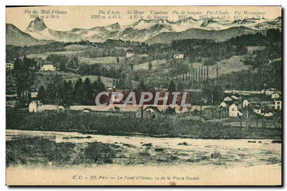 Le Fond d'Ossau, vu de la Place Royale — C. C. - 23. PAU