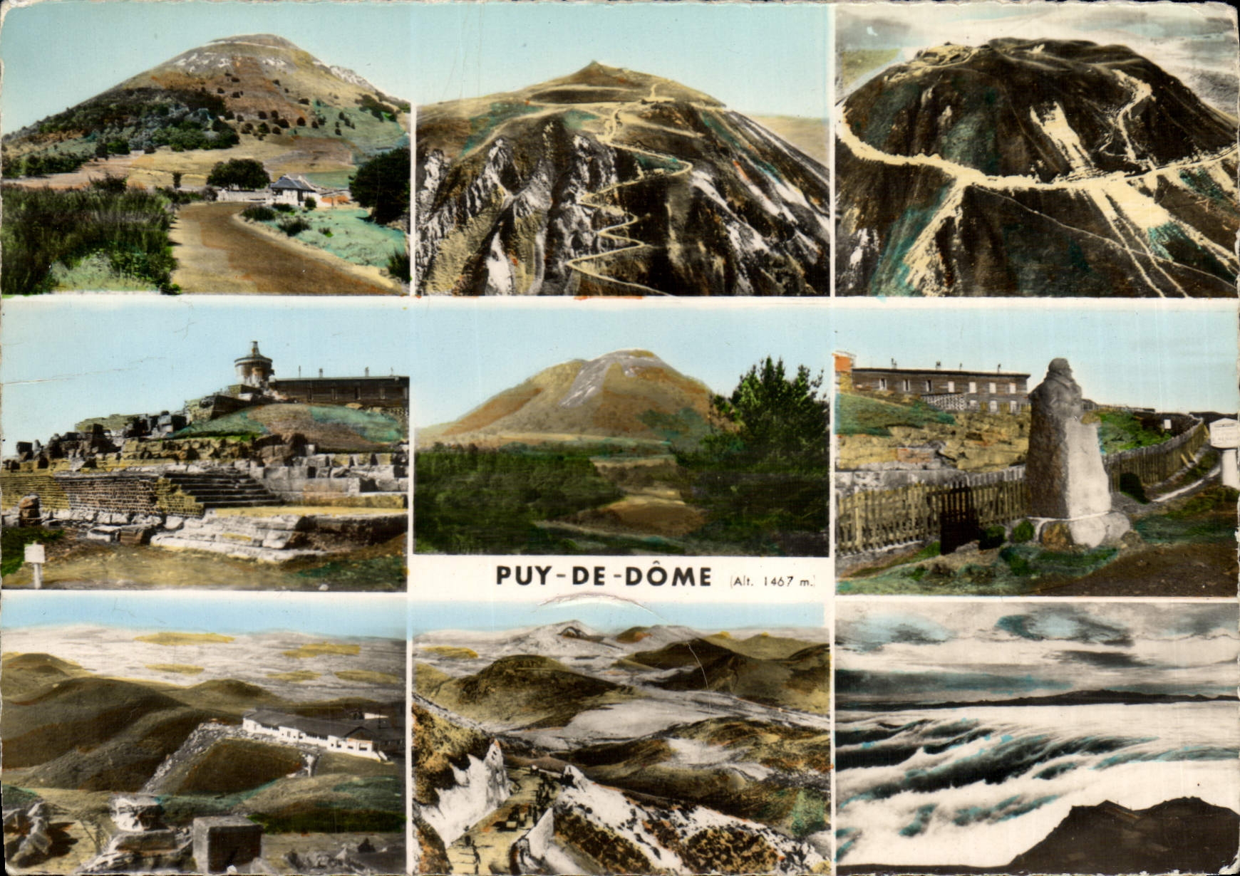 Puy-de-Dôme — Monts Dômes — vue panoramique et ruines romaines — édition spéciale