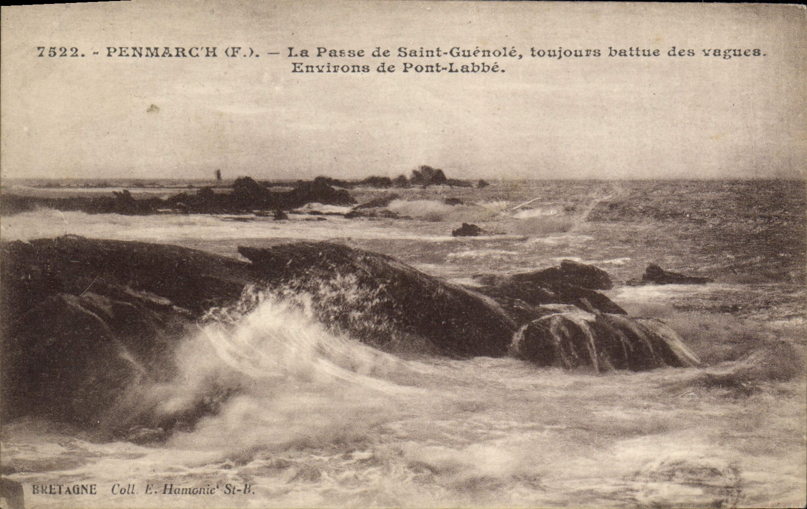 CPA Penmarc'h La Passe De Saint Guenole Toujours battue des vagues Environs de Pont Labbe 