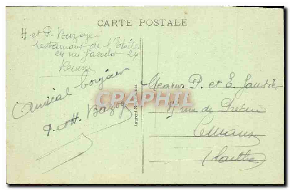 CPA Reims Le Thabor La Voliere Enfants Oiseaux — Verso