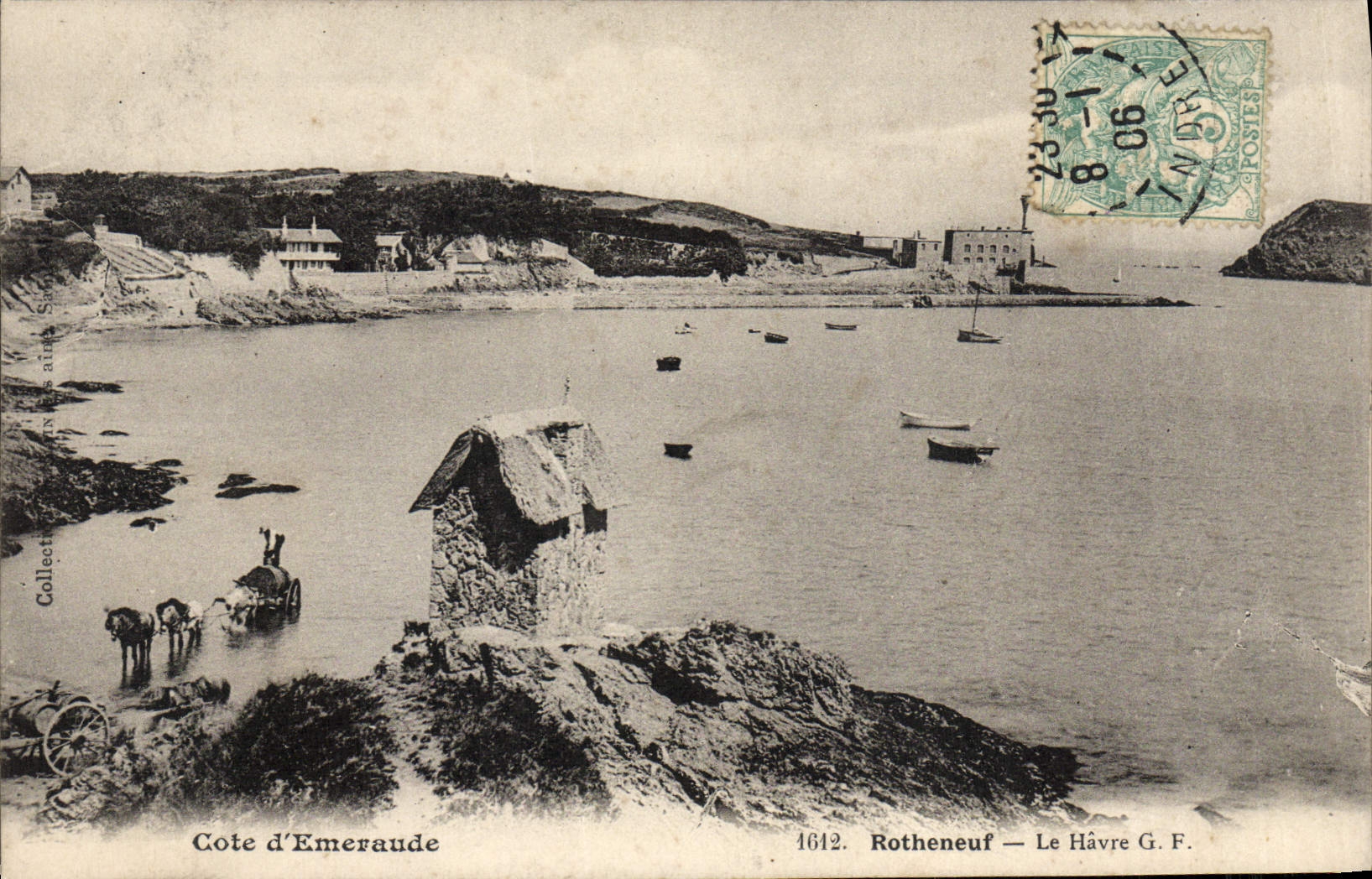 CPA Rotheneuf Le Havre Attelage Cheval