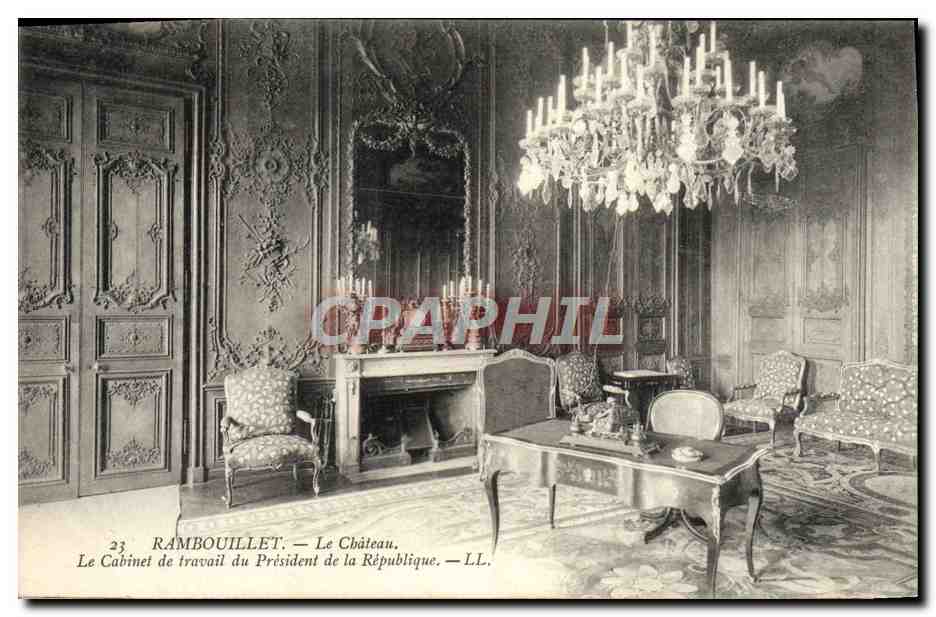 Rambouillet — Le Château. — Le Cabinet de travail du Président de la République — LL.