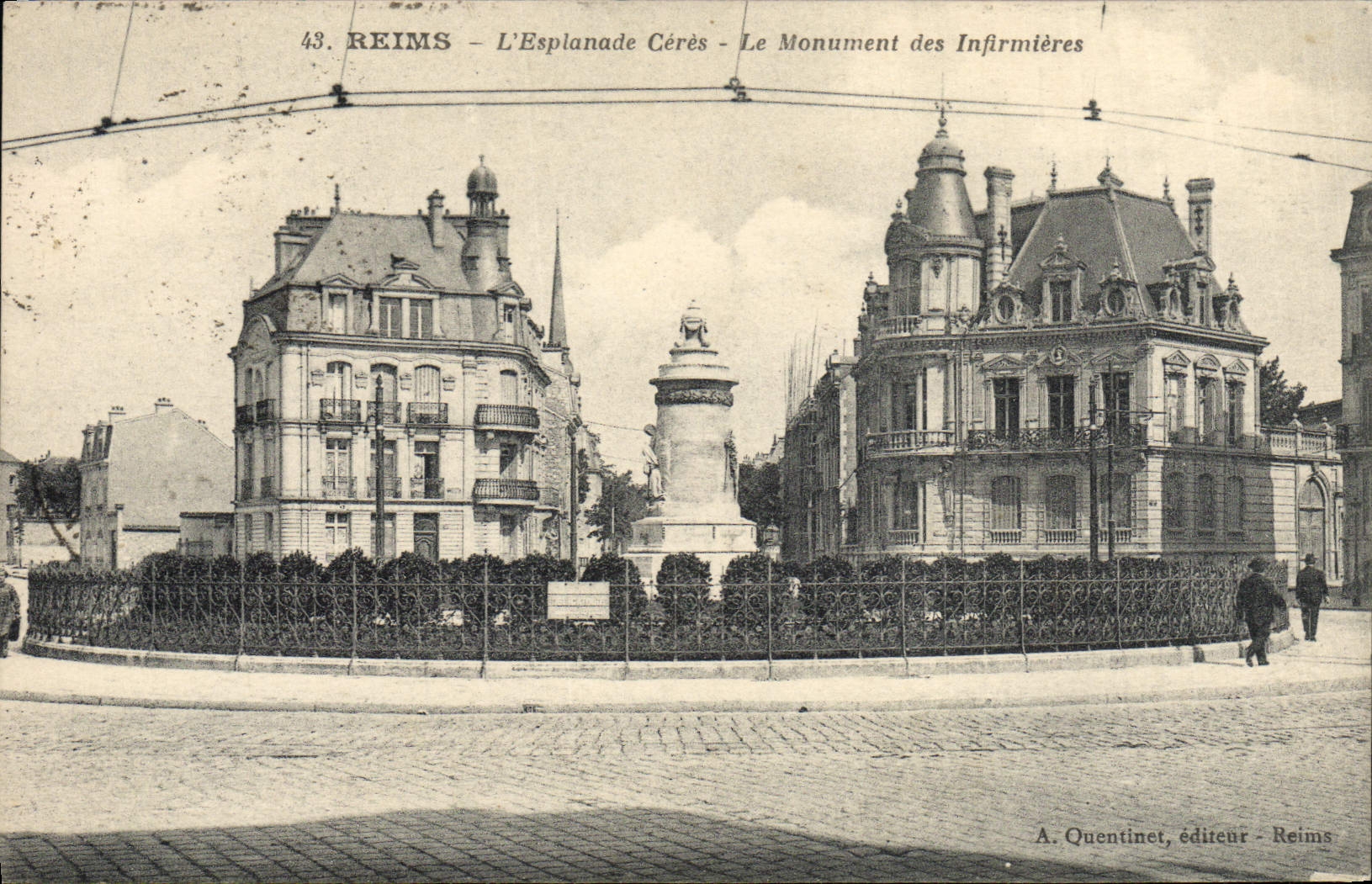 CPA Reims L'Esplanade Ceres Le Monument Des Infirmieres
