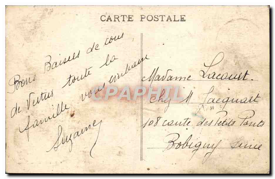 CPA Reims Eglise Sainte Clotilde — Rückseite