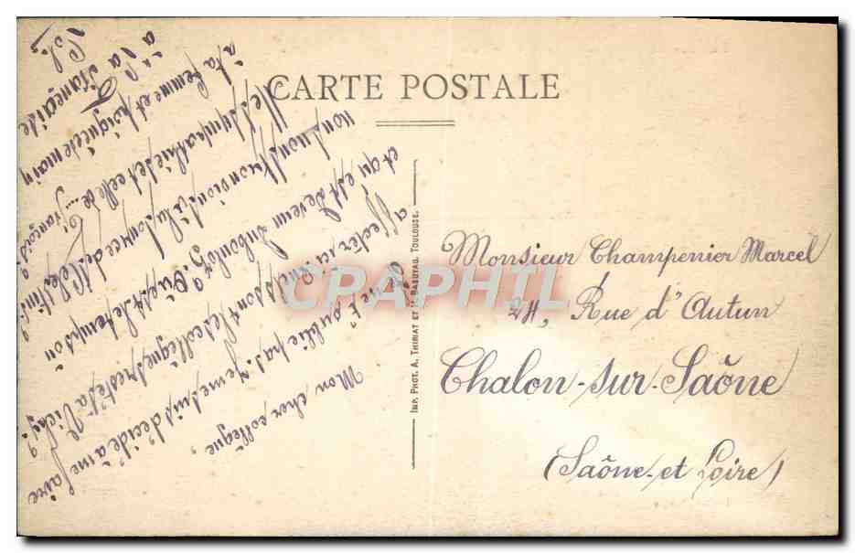 CPA Rabastens Avenue De Toulouse — Rückseite
