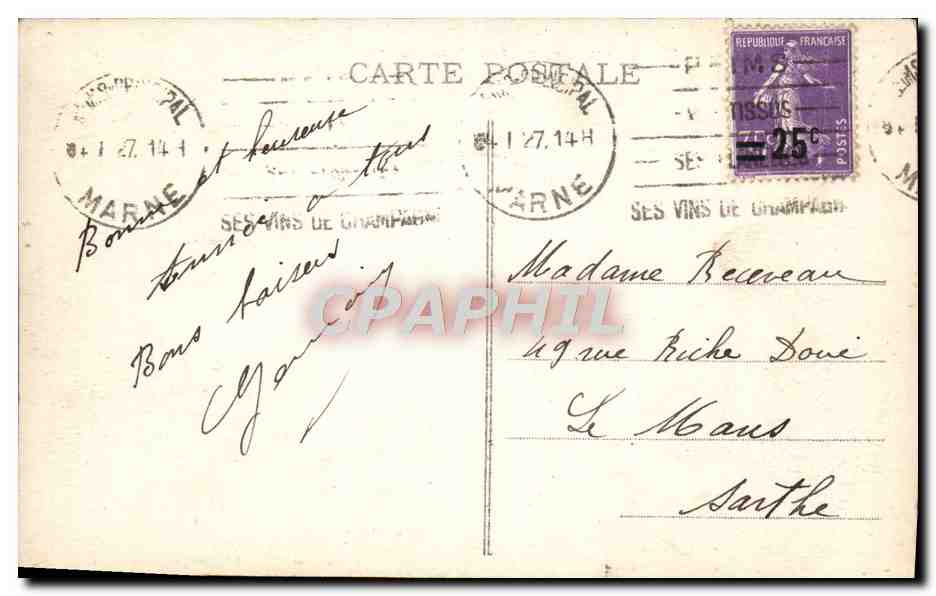 Reims - Rue Libergier - École Professionnelle — Thutiller, éditeur, Reims, n°235 — Verso